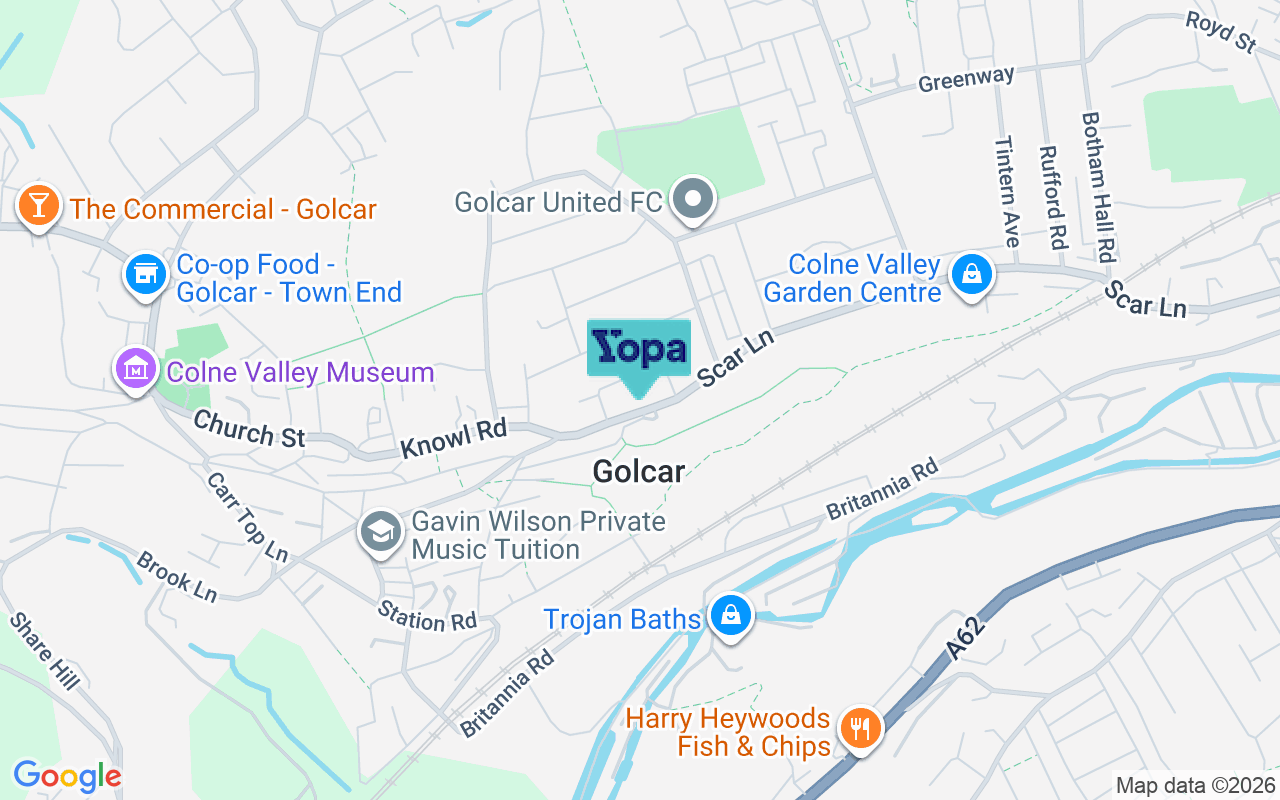 Map showing the location of HD7 4AR