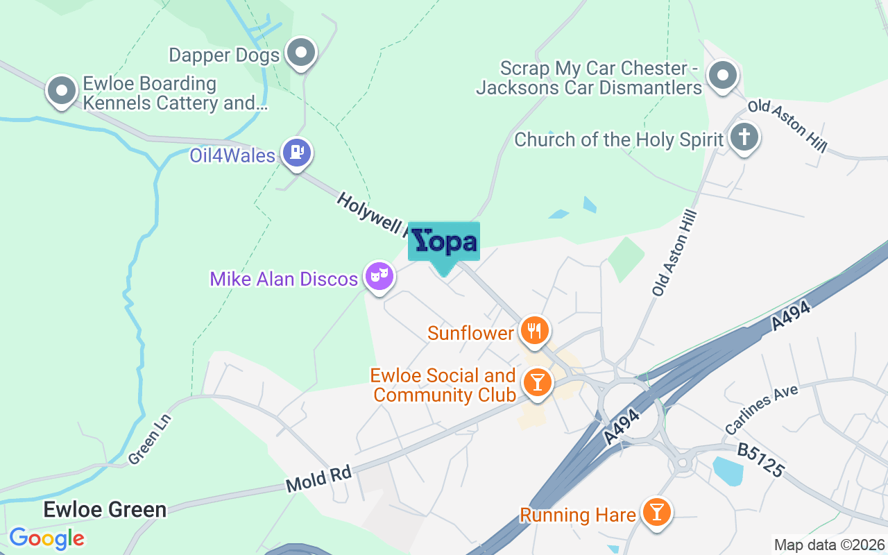 Map showing the location of CH5 3HA