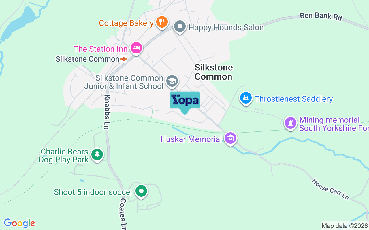 Map showing the location of S75 4QQ