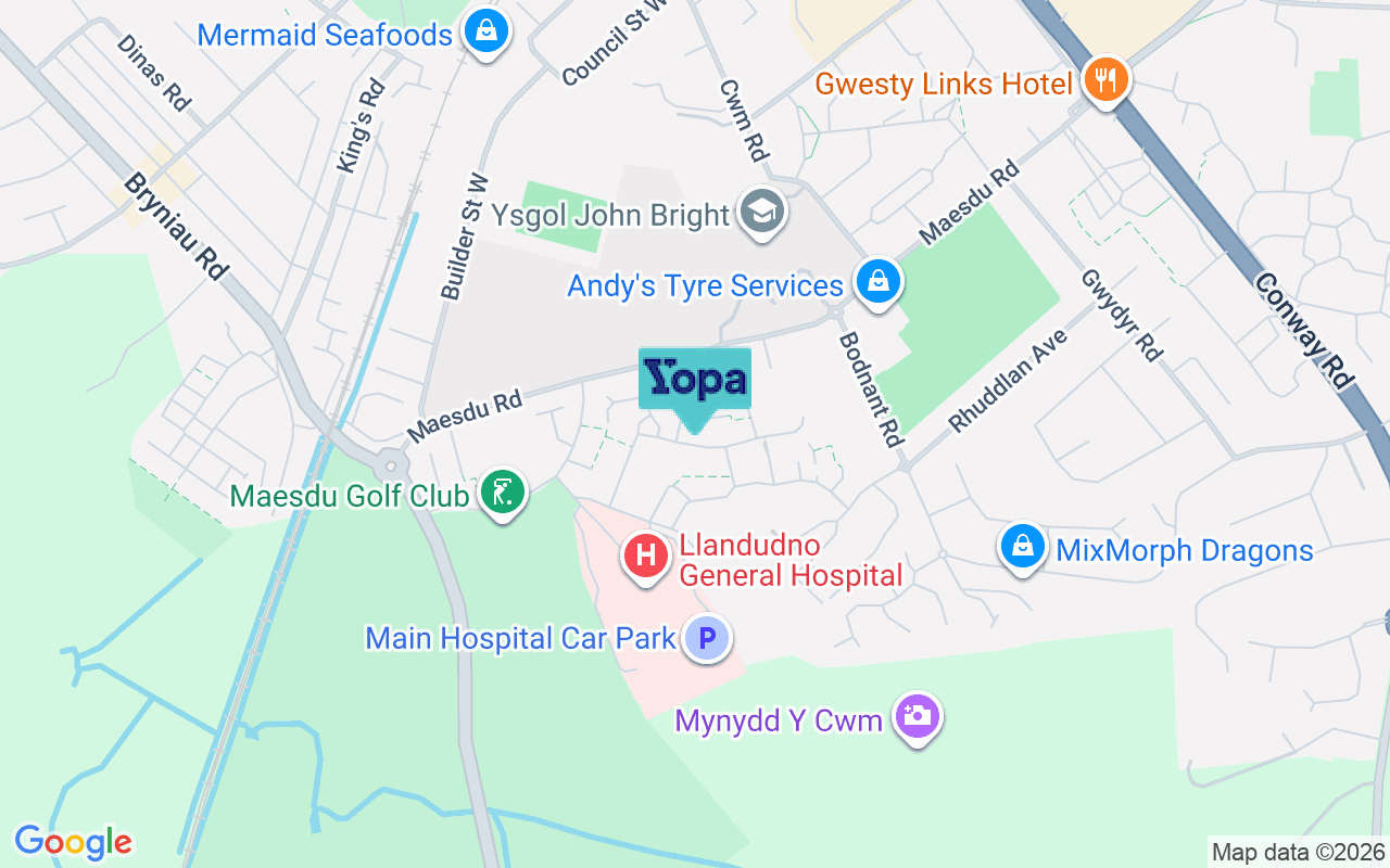 Map showing the location of LL30 1LD