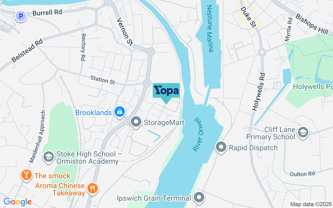 Map showing the location of IP2 8TF
