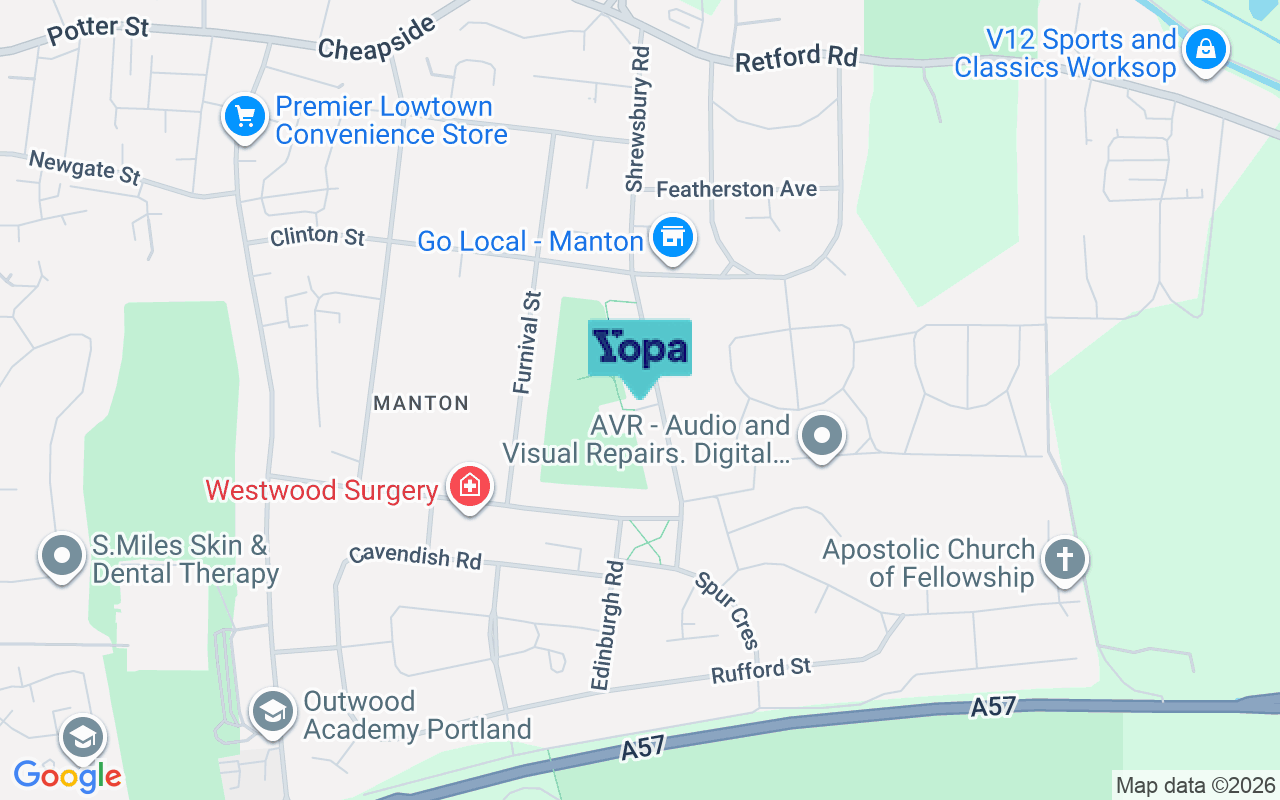 Map showing the location of S80 2TU
