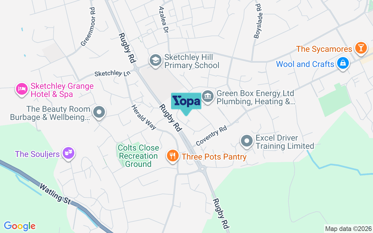 Map showing the location of LE10 2JP