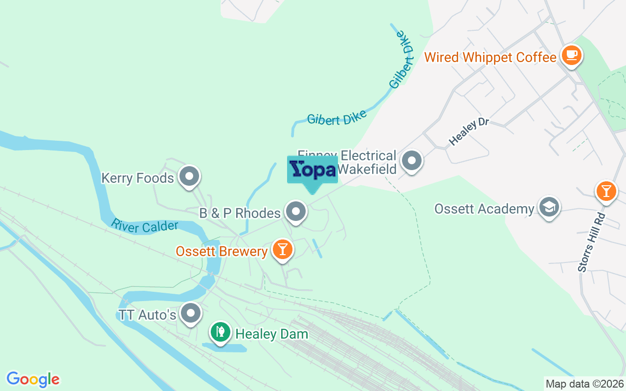 Map showing the location of WF5 8LT