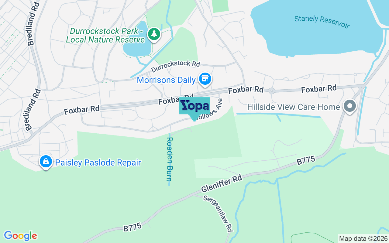 Map showing the location of PA2 0RA