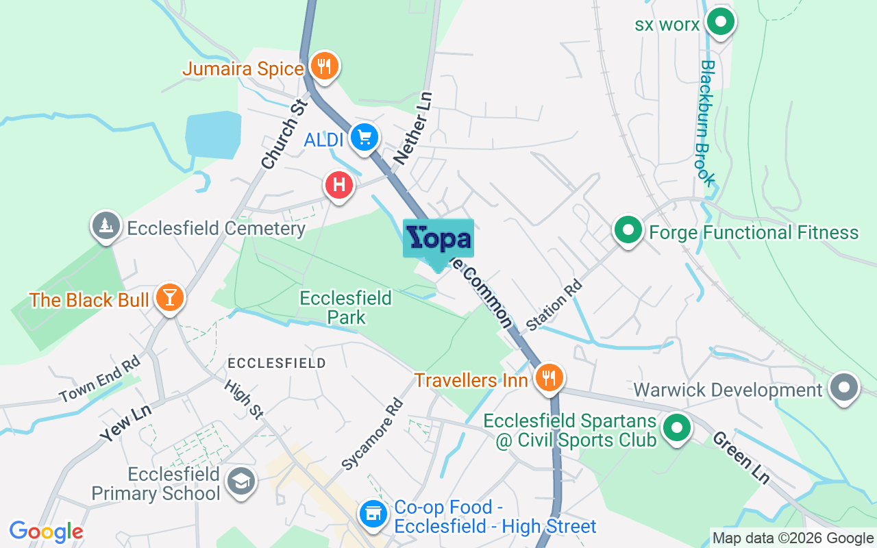 Map showing the location of S35 9XL