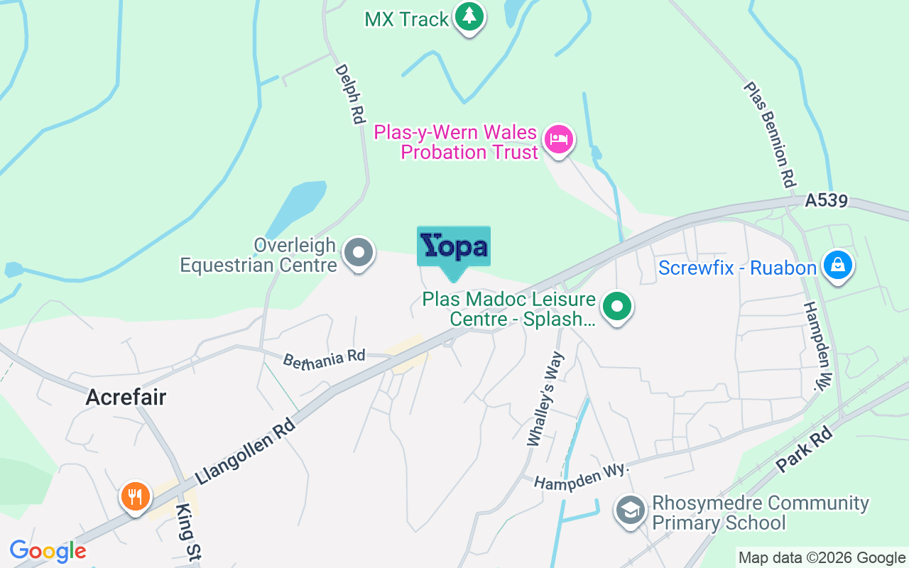 Map showing the location of LL14 3LJ