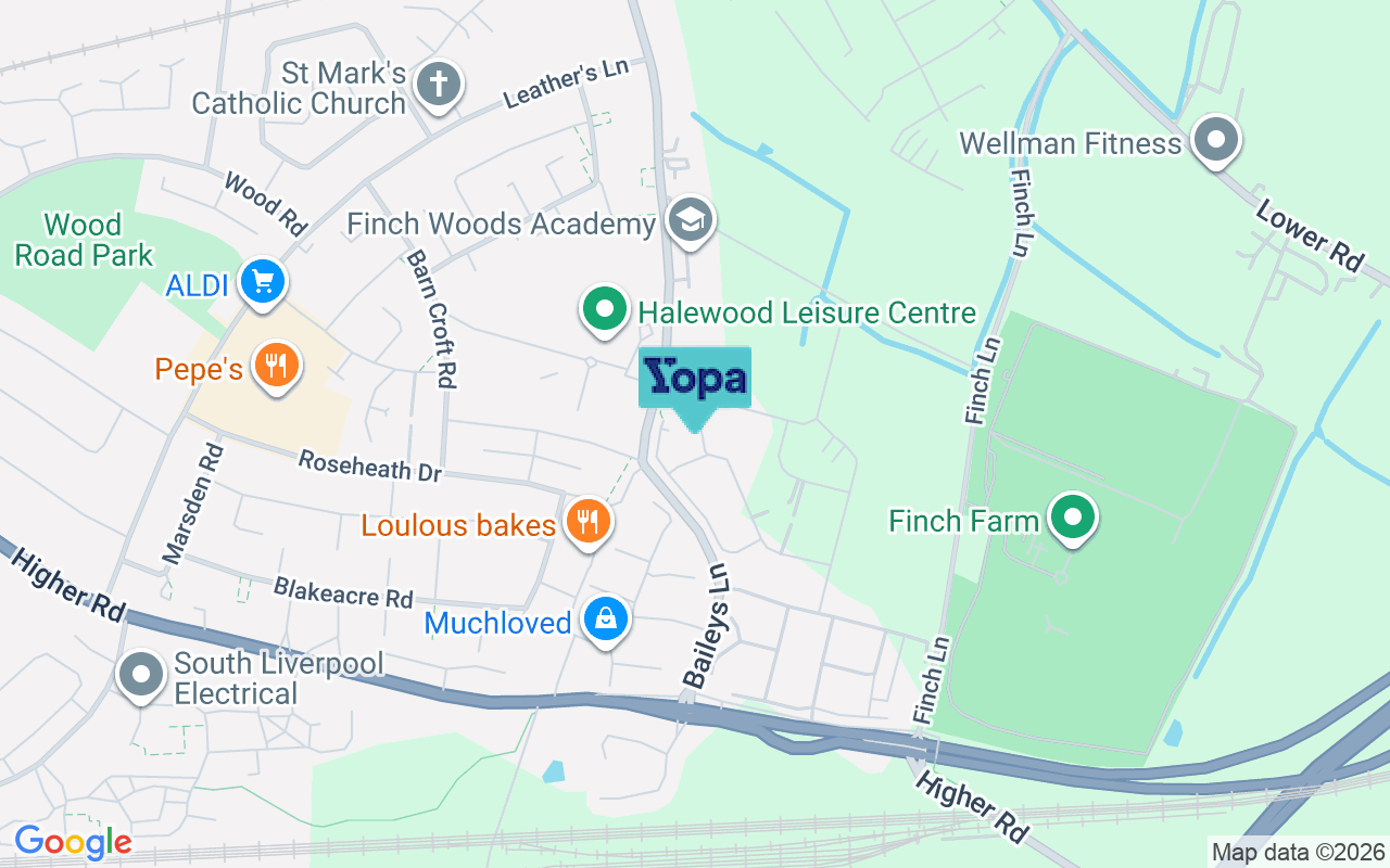 Map showing the location of L26 0AT