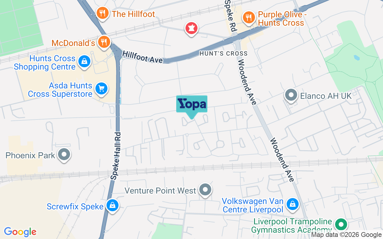 Map showing the location of L24 9LT