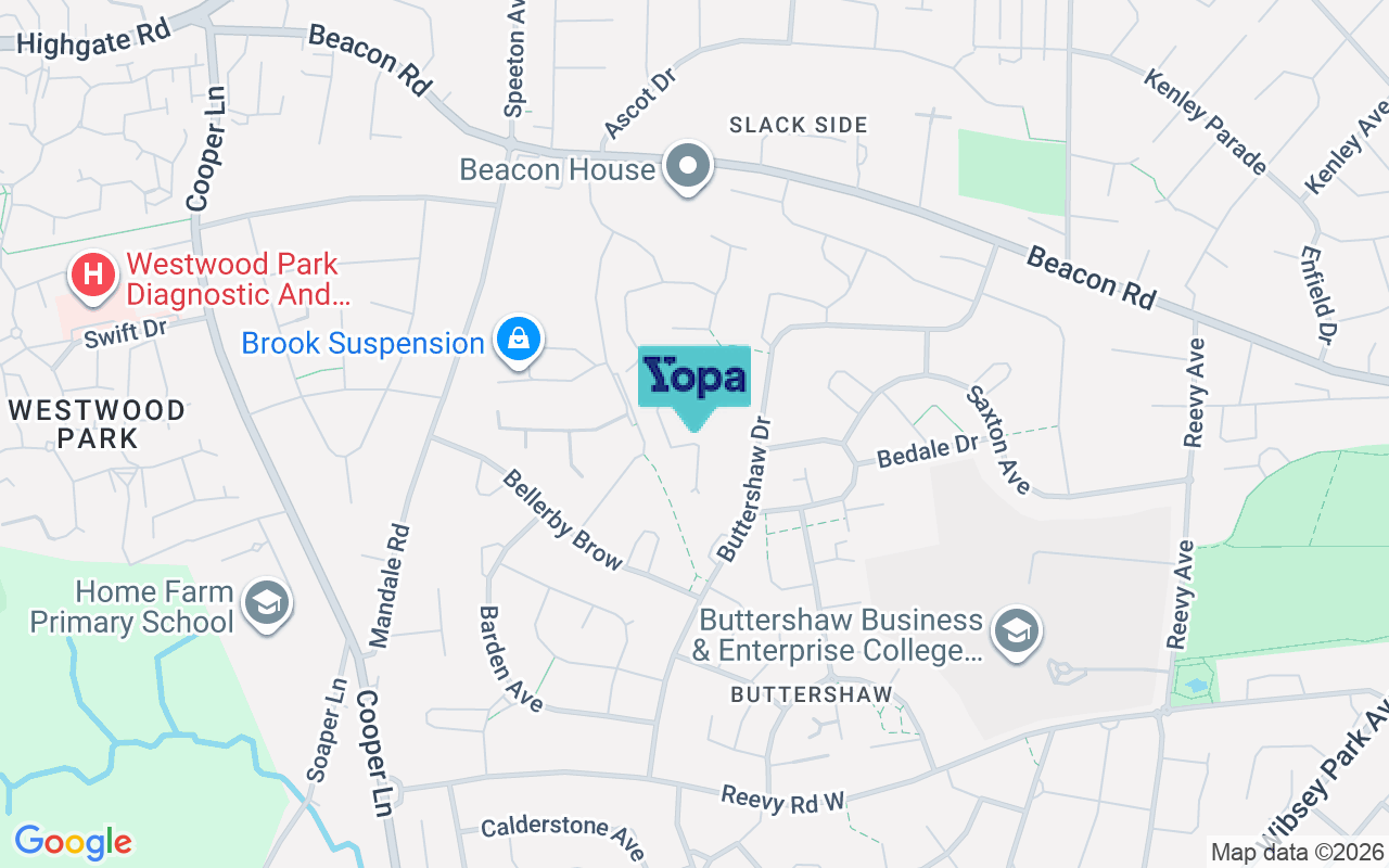 Map showing the location of BD6 3DW
