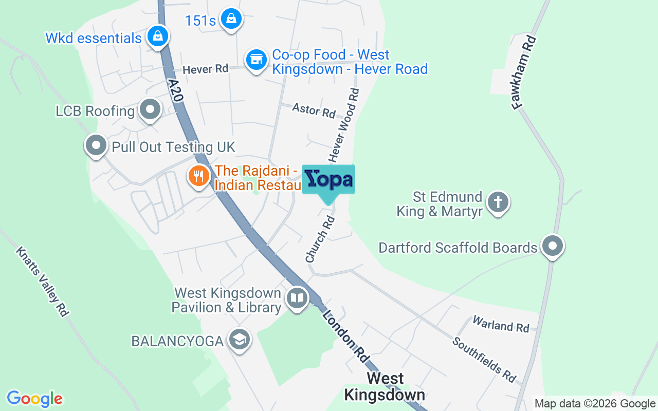 Map showing the location of TN15 6LL