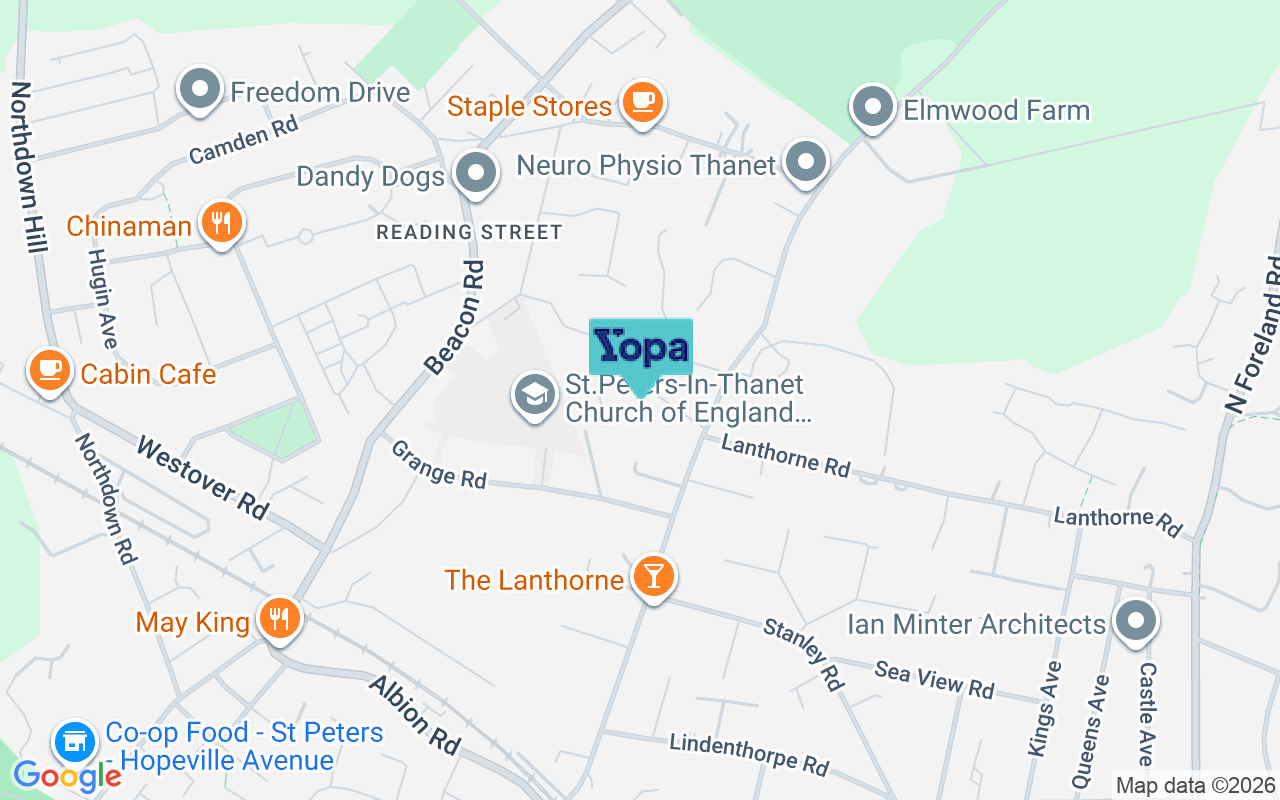 Map showing the location of CT10 3AQ