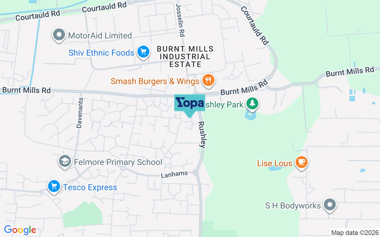 Map showing the location of SS13 1TF
