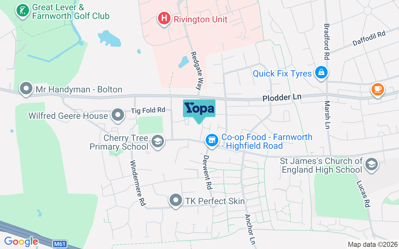 Map showing the location of BL4 0NU
