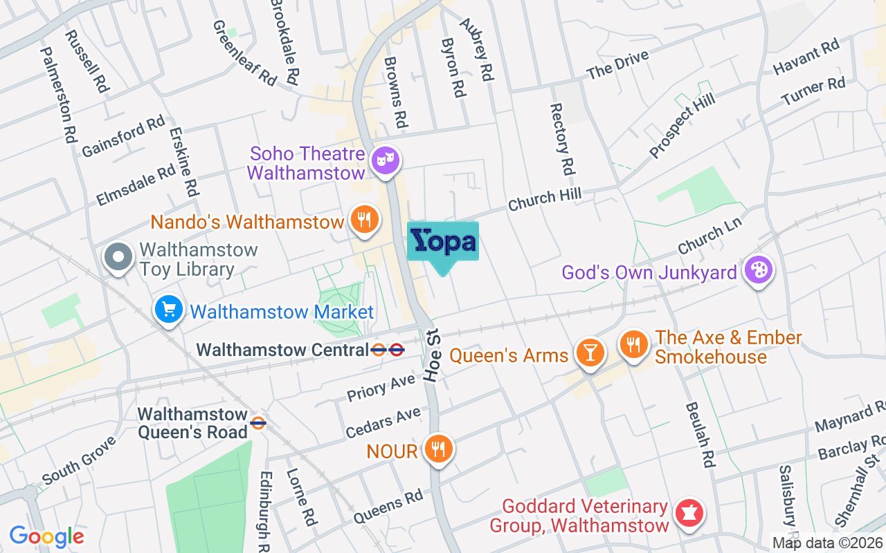 Map showing the location of E17 9RB