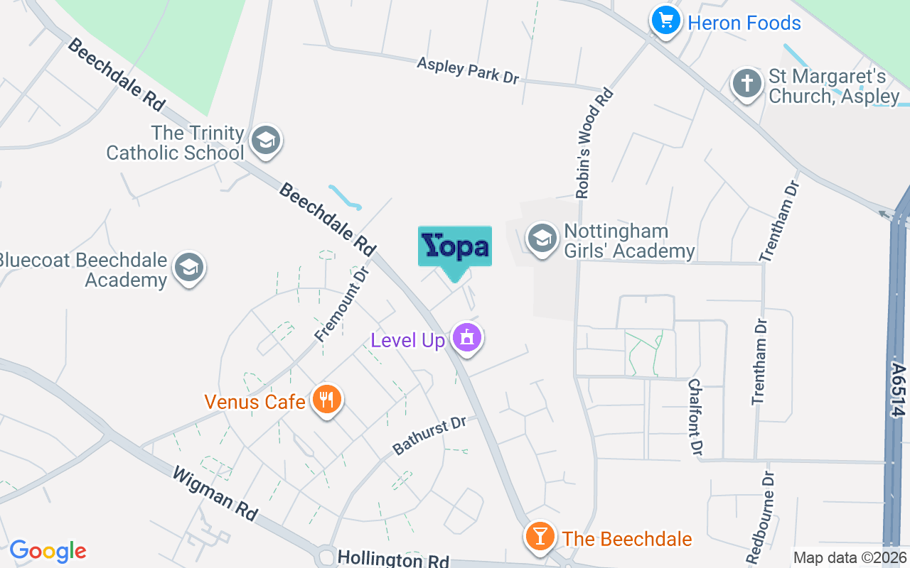 Map showing the location of NG8 3DZ