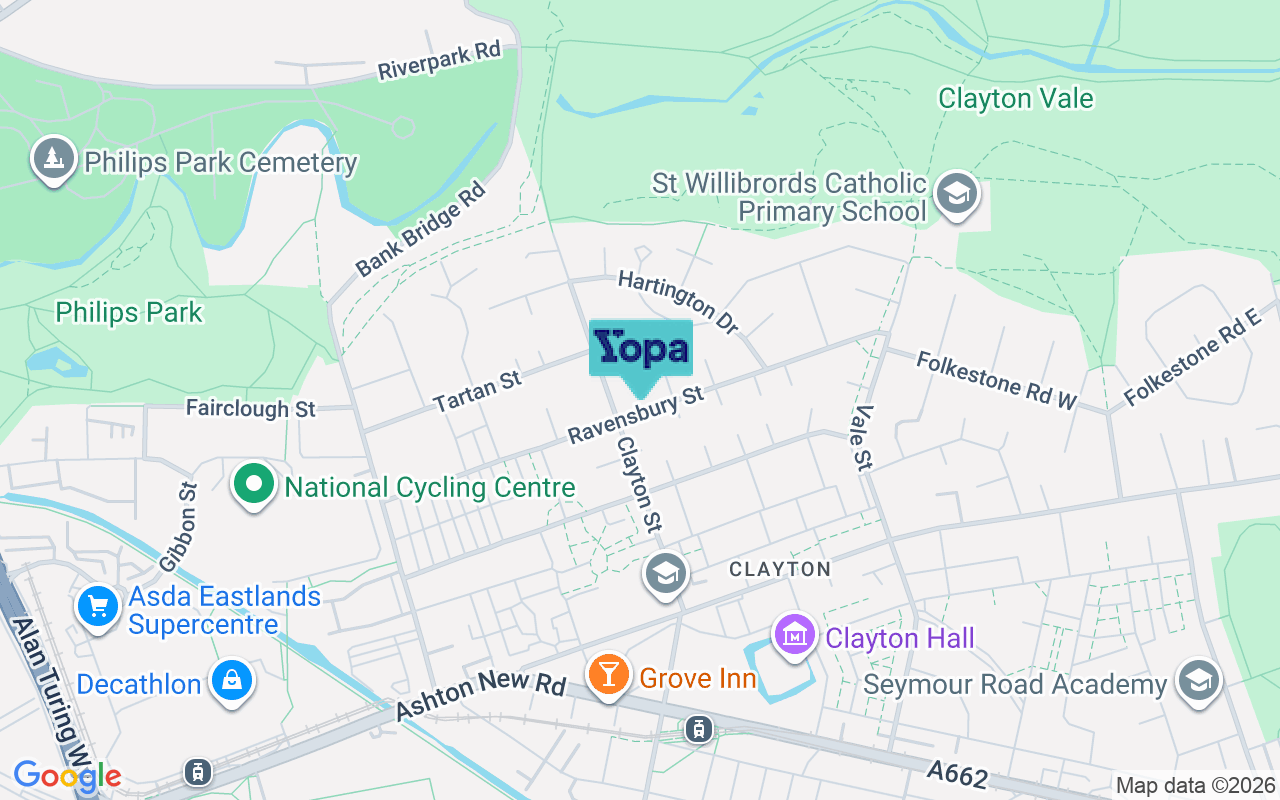 Map showing the location of M11 4NB