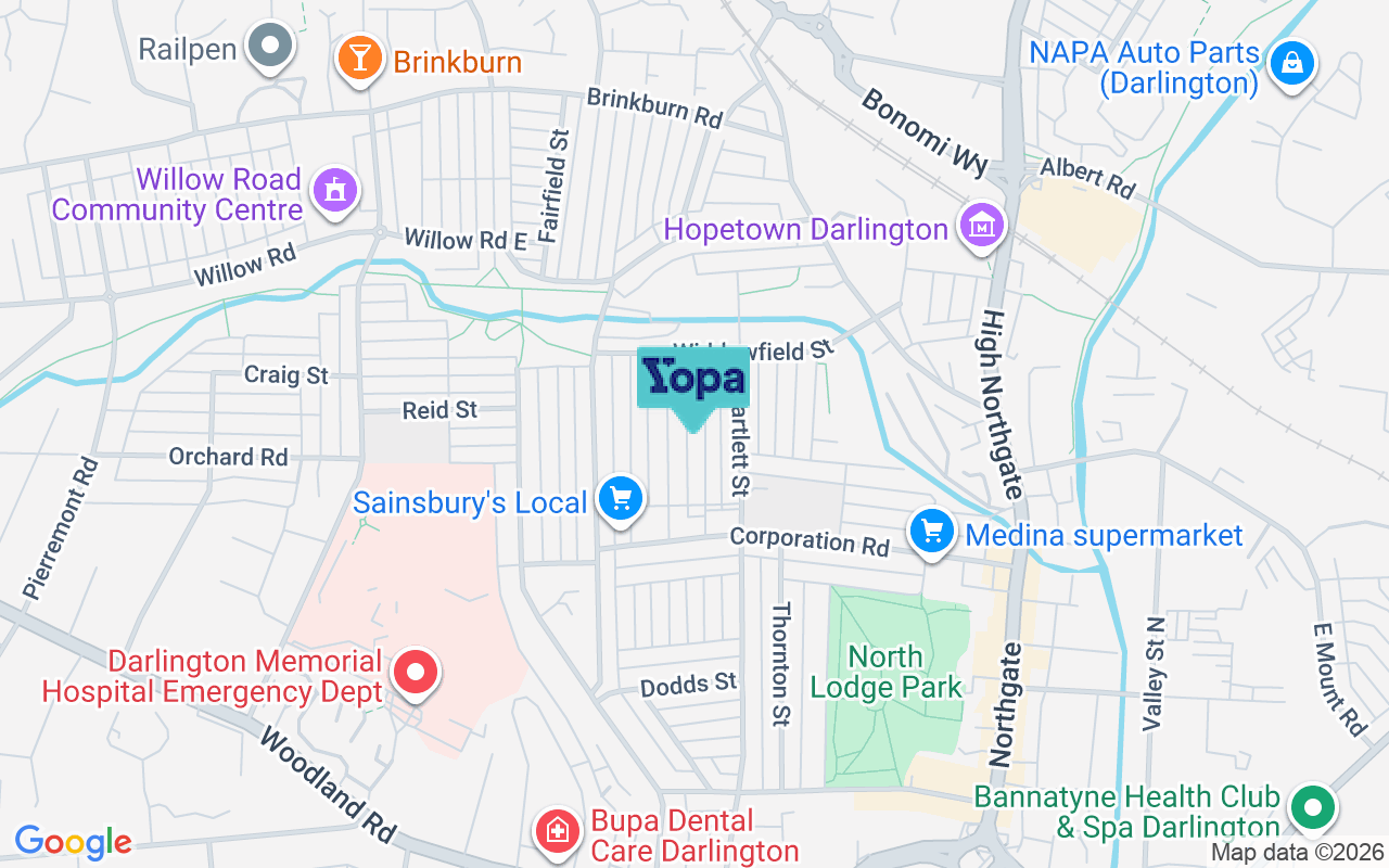 Map showing the location of DL3 6NL