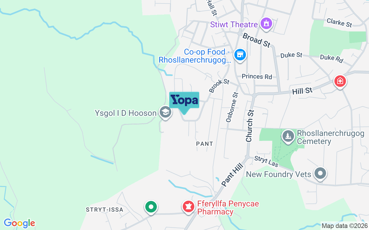 Map showing the location of LL14 2DN