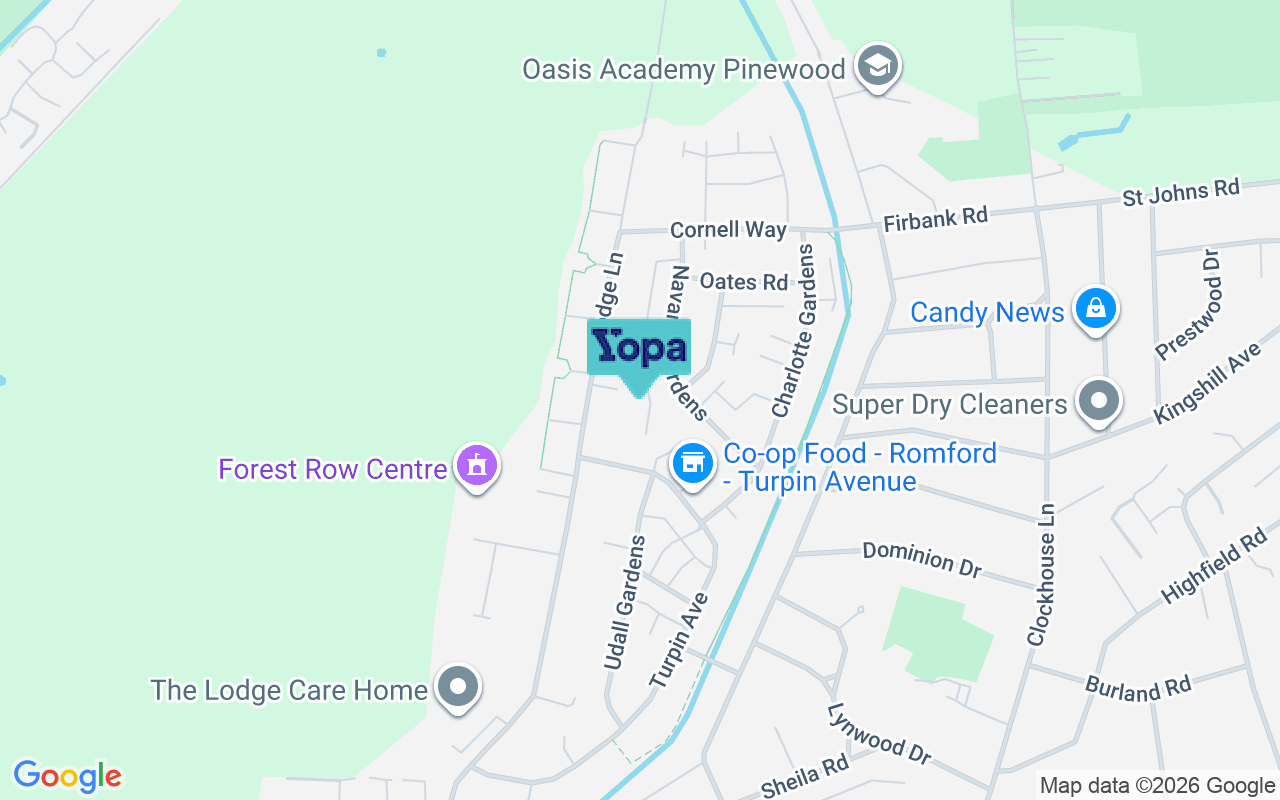 Map showing the location of RM5 2QE