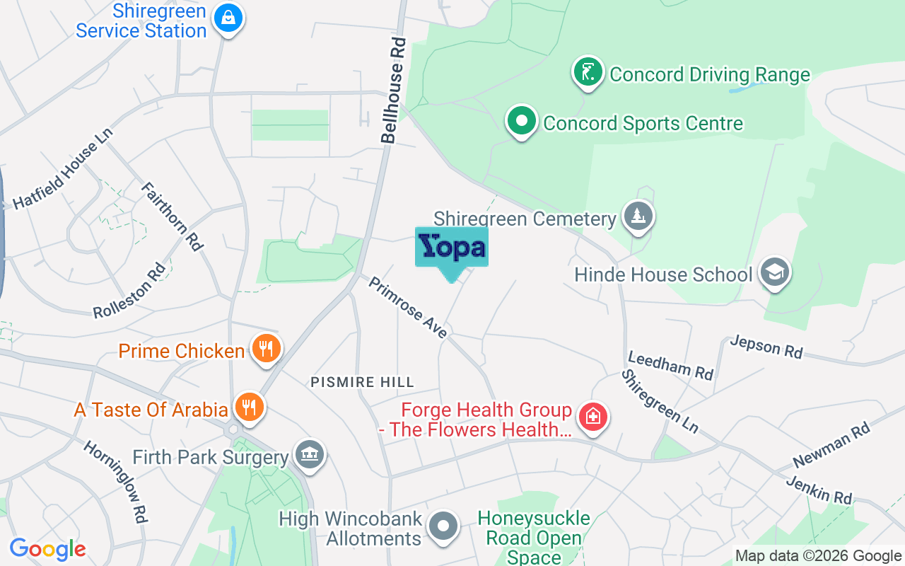 Map showing the location of S5 6FQ
