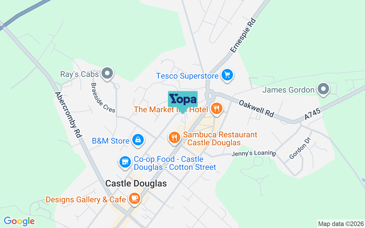 Map showing the location of DG7 1AL