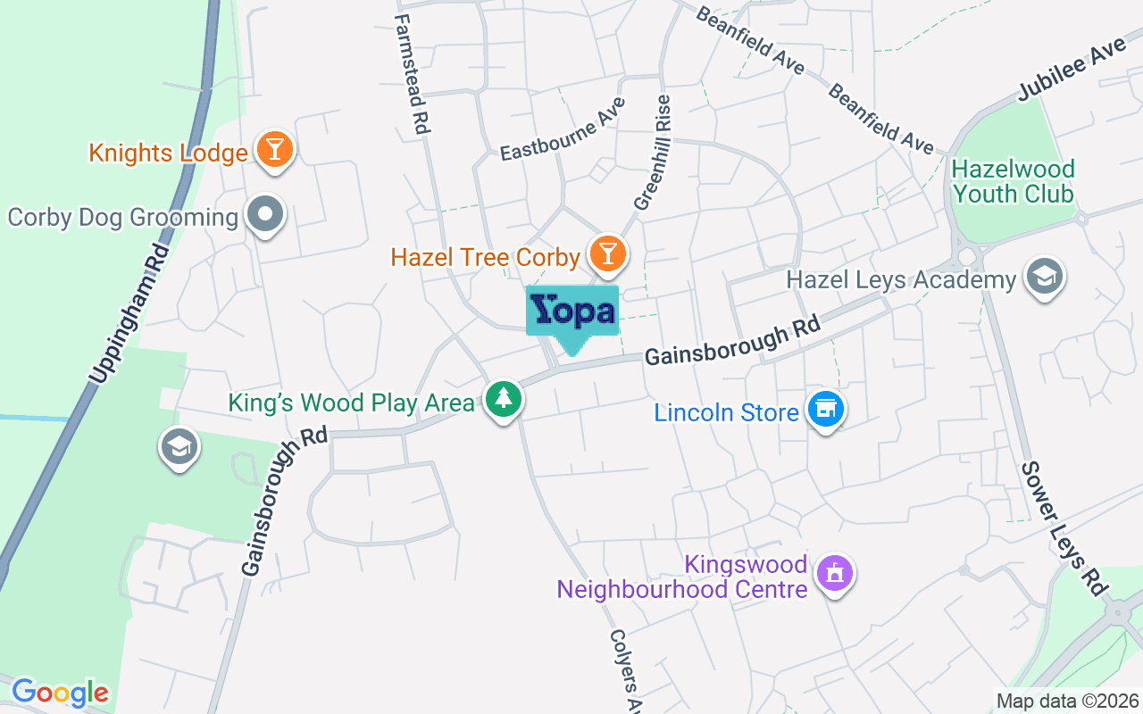 Map showing the location of NN18 0QS