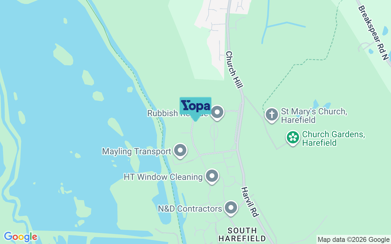 Map showing the location of UB9 6AE