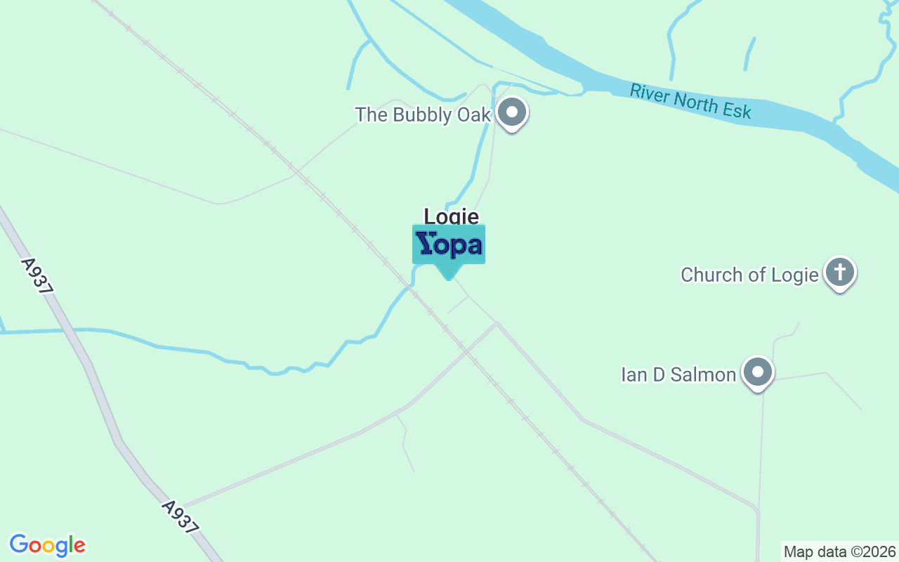 Map showing the location of DD10 9LD