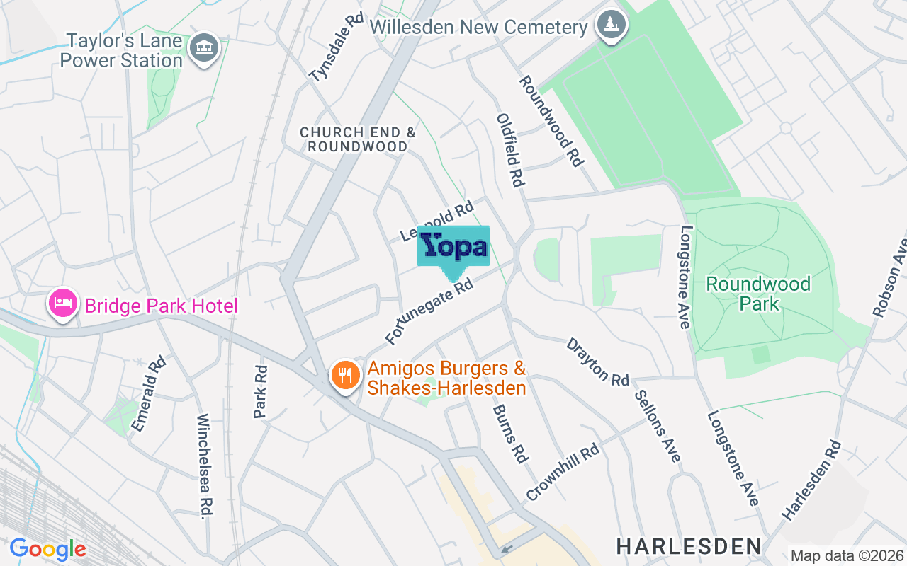 Map showing the location of NW10 9RH