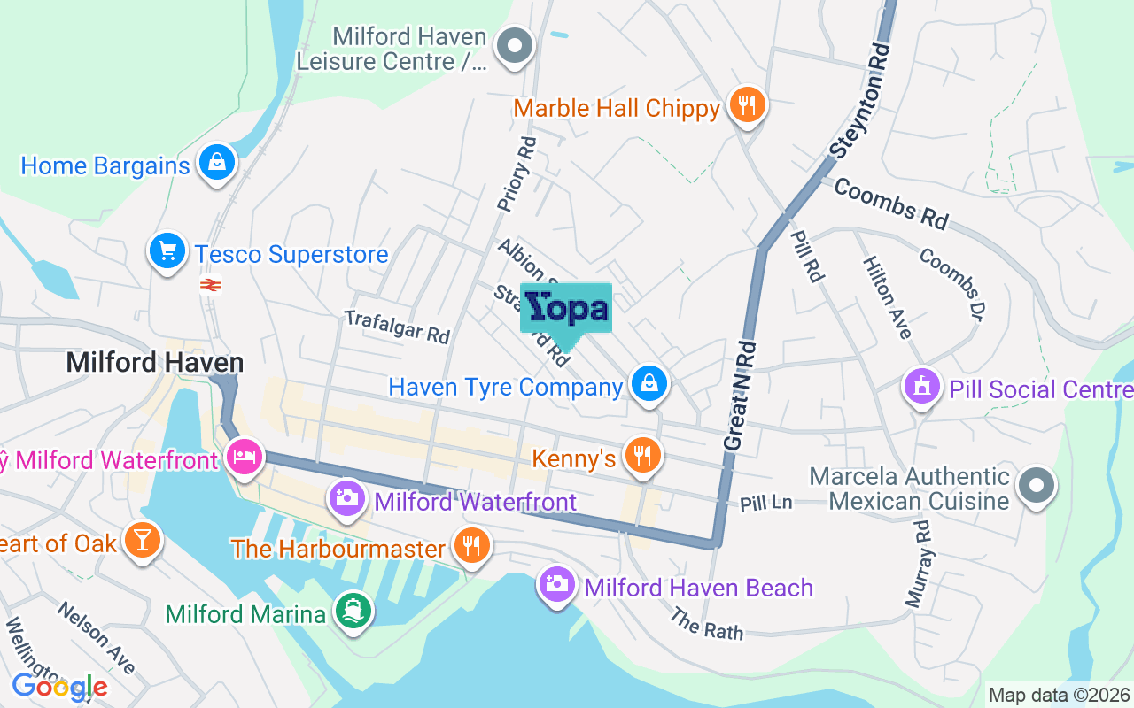 Map showing the location of SA73 2JD
