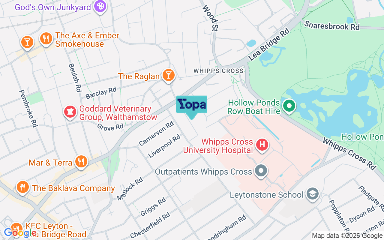 Map showing the location of E10 6DY