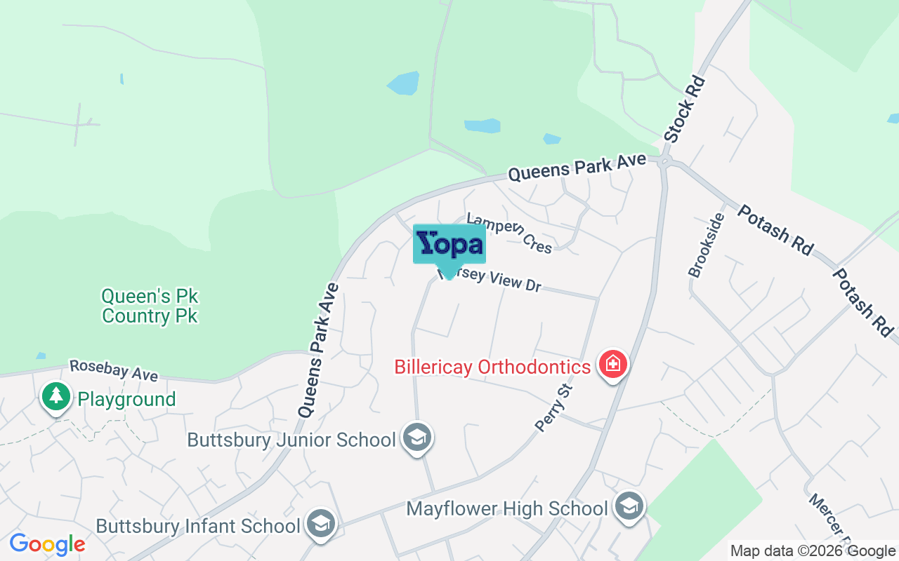 Map showing the location of CM12 0QU
