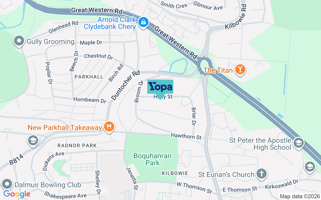 Map showing the location of G81 3JF