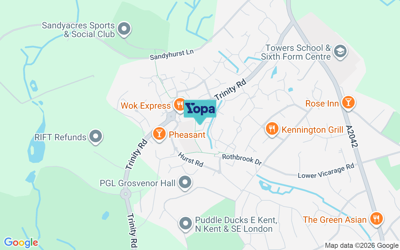 Map showing the location of TN24 9LF