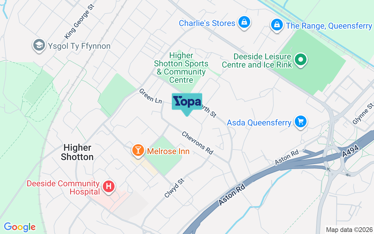 Map showing the location of CH5 1LE