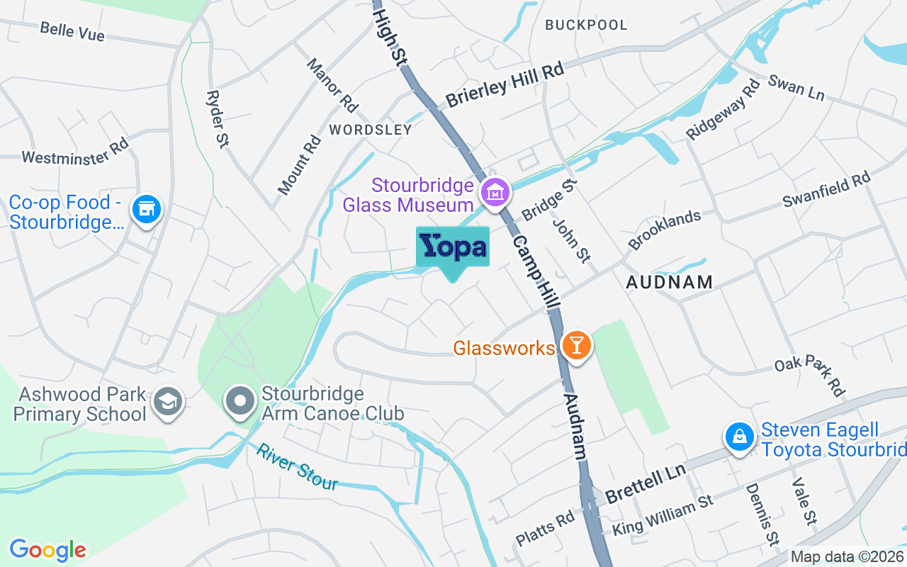 Map showing the location of DY8 4XX