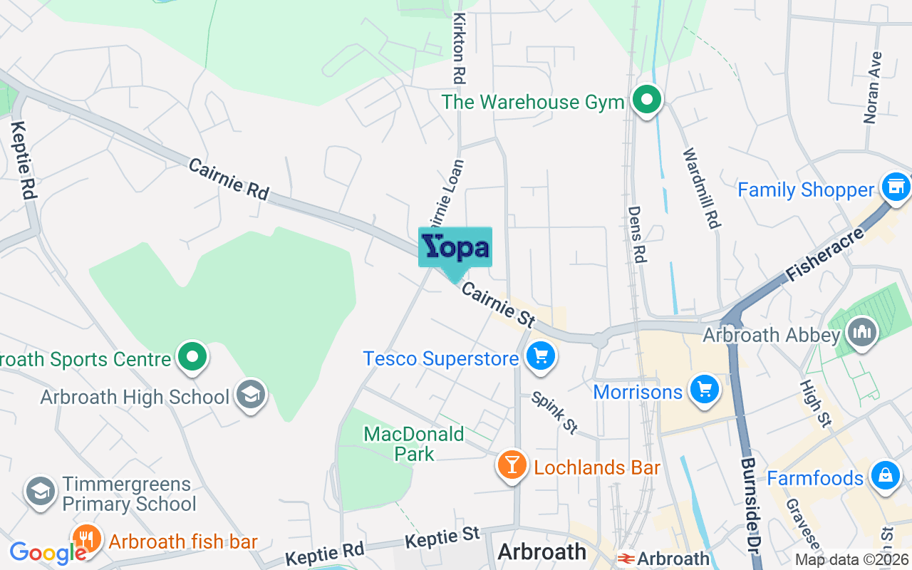Map showing the location of DD11 3BL