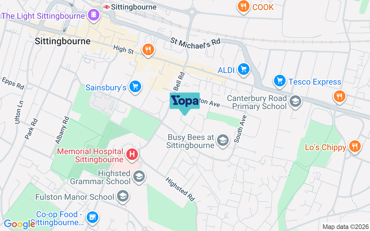 Map showing the location of ME10 4TR