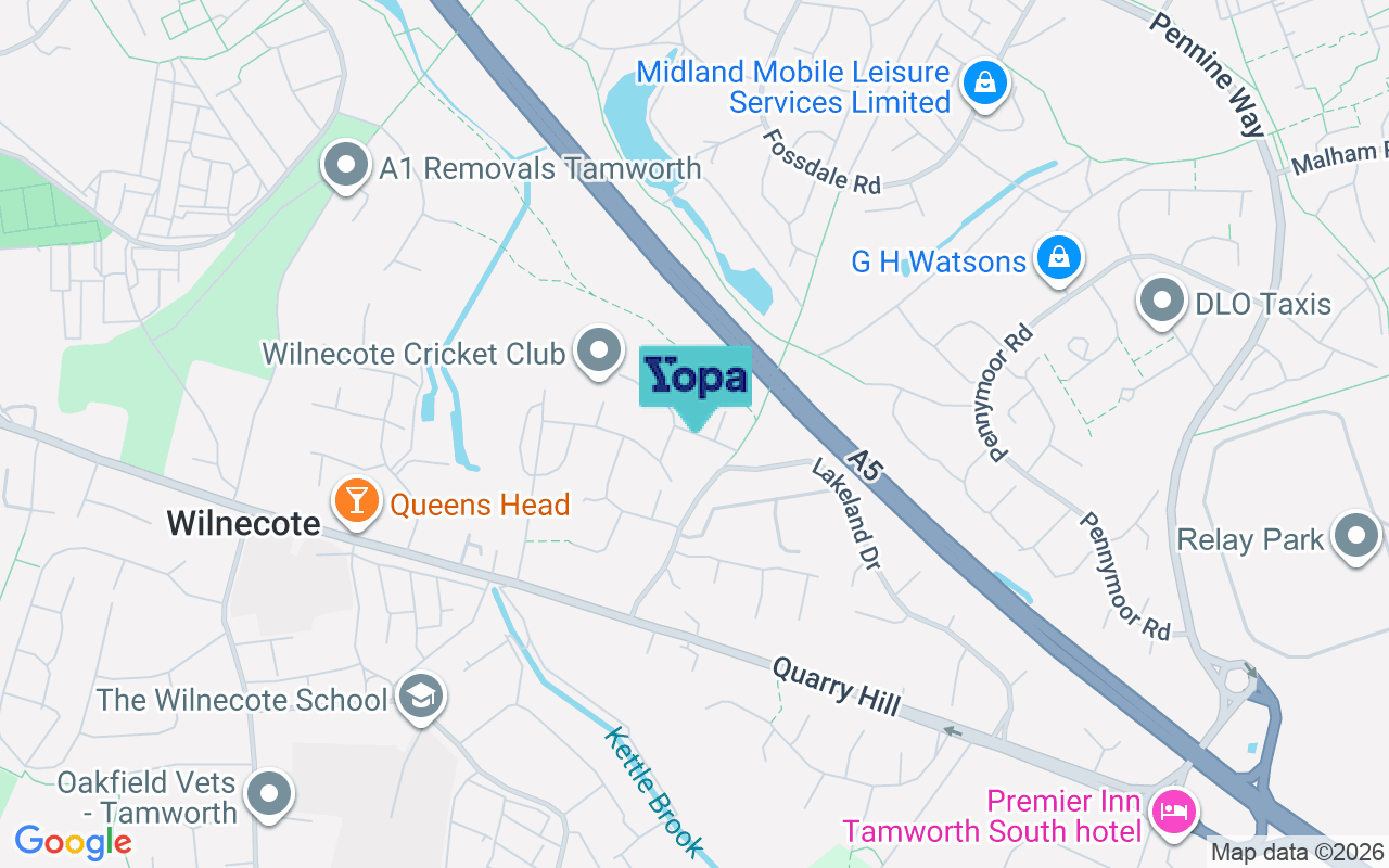 Map showing the location of B77 5PG