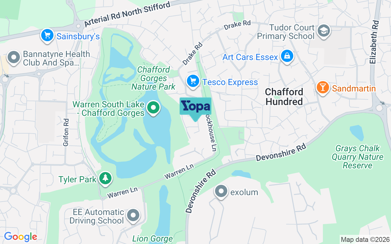 Map showing the location of RM16 6RZ