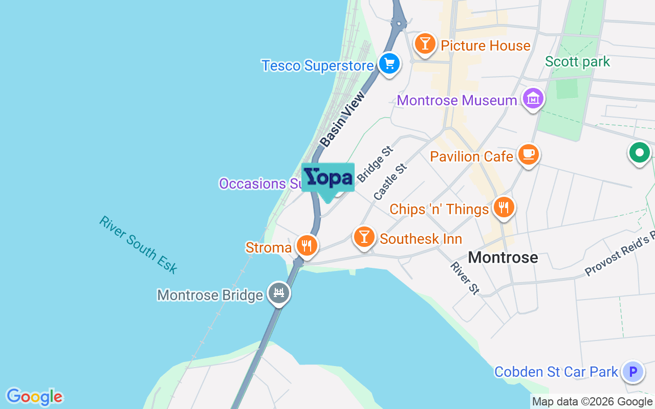 Map showing the location of DD10 8AF
