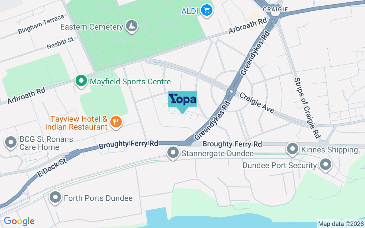 Map showing the location of DD4 7LG