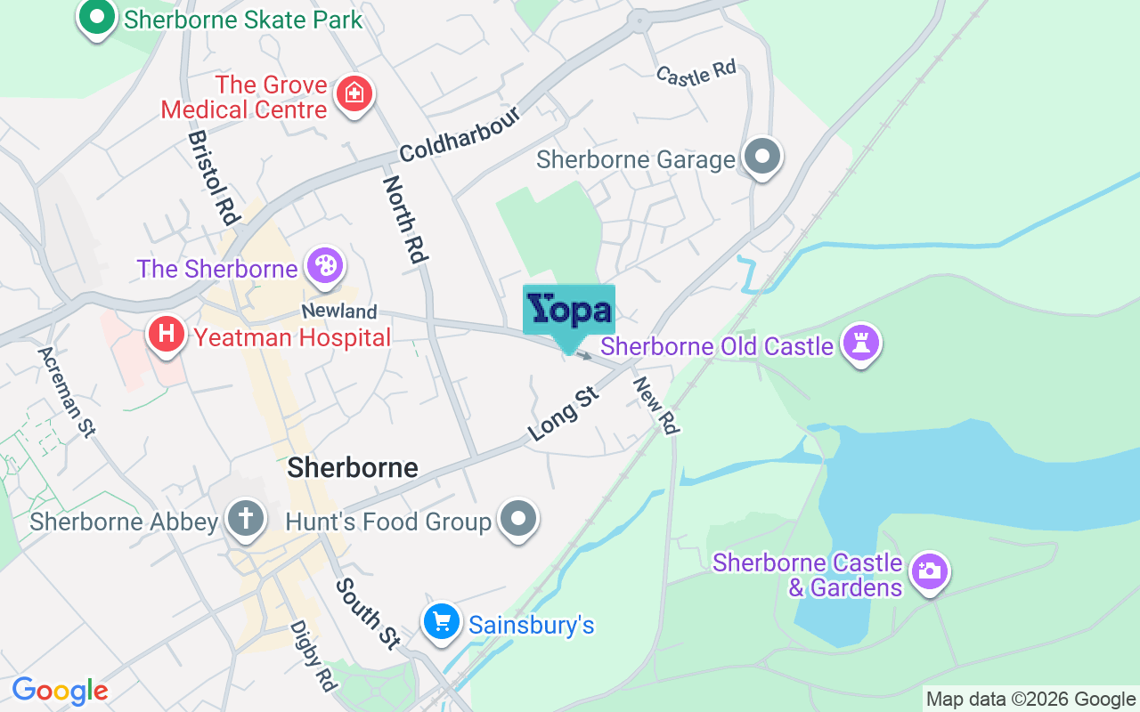 Map showing the location of DT9 3DT