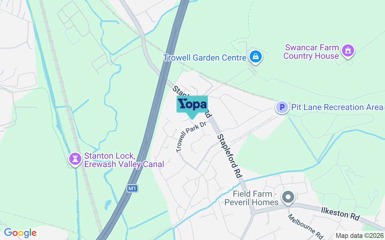 Map showing the location of NG9 3RD