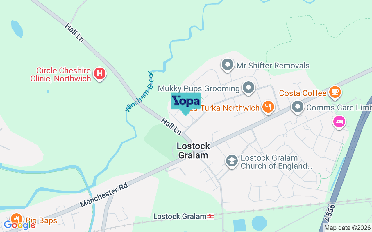 Map showing the location of CW9 7QU