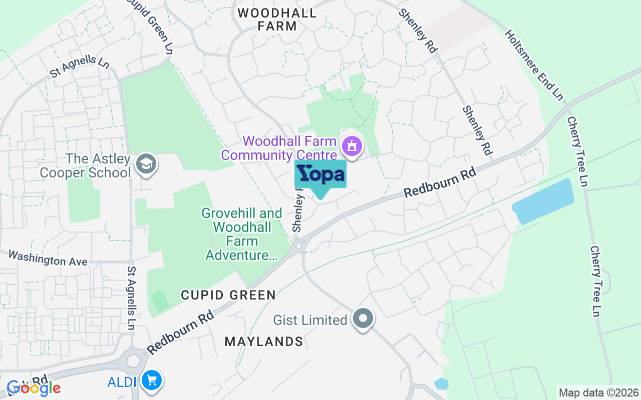 Map showing the location of HP2 7JR