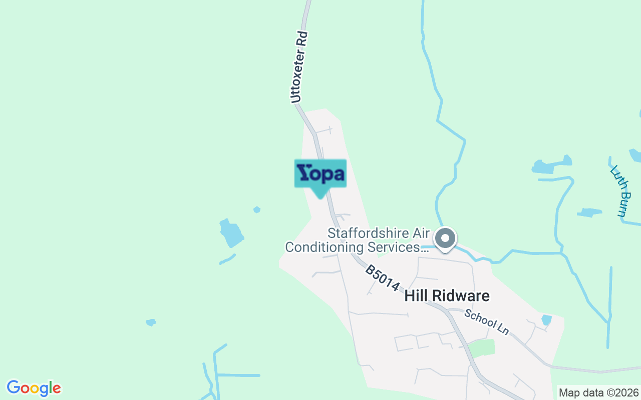 Map showing the location of WS15 3RG