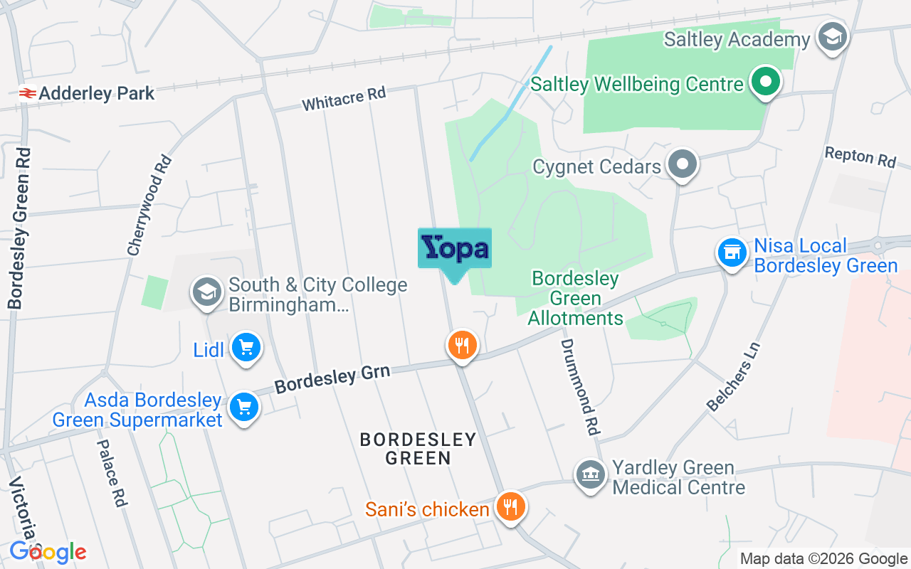 Map showing the location of B9 5NY