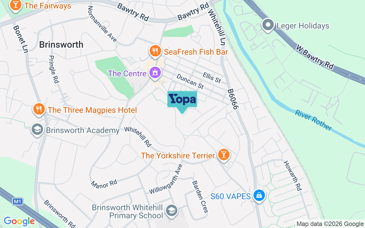 Map showing the location of S60 5AF